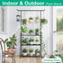 kiplant Tall Metal Plant Stand - Tiered Hanging Shelf for Indoor & Outdoor Use