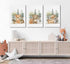 3 Pcs Woodland Animal Nursery Canvas Wall Art Cute Wild Animals Poster Print Fox Bear Deer Painting Picture for Kids