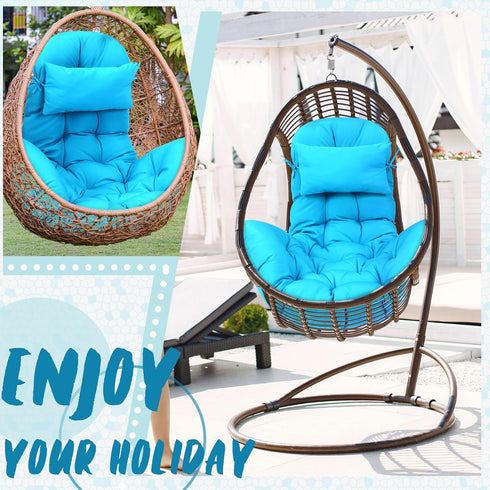 2.58 Hammock Patio(Blue,1 Tudomro Egg Chair Cushion Filling kg Replacement Rocking Wicker Chair Cushions High Back