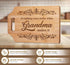 Engraved Bamboo Cutting Board for Grandma, 12.3"L x 8.7"W x 0.4"Th, Birthday Gifts from Grandkids