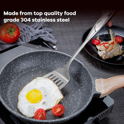 Kitchen Utensils Set, Contains Soup Ladle, Spaghetti Claw, Wok Turner, Slotted Turner, Premium Stainless Steel