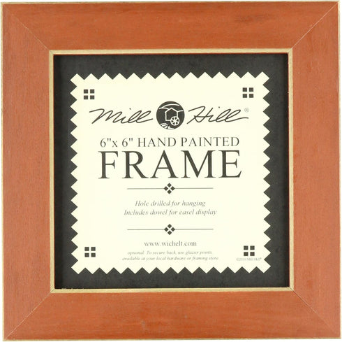 Mill Hill Wooden Frame, Rust, 8 by 8-Inch