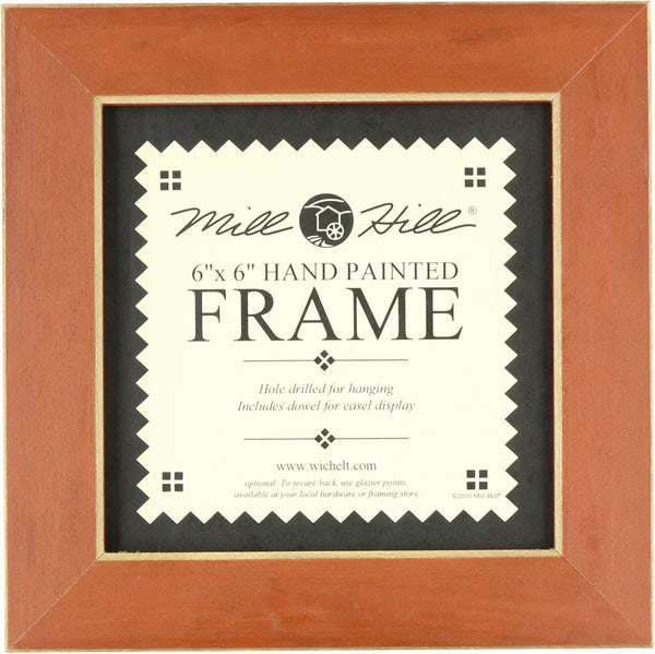 Mill Hill Wooden Frame, Rust, 8 by 8-Inch