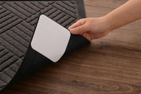 4 Rug Pad Gripper - Pcs Non Slip Rugs Pads Corners for Hardwood Floors, Tile, Wood - Reusable, Washable Double Sided No