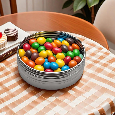 LJY 36 Pieces Round Aluminum Cans with Screw Lid, Metal Tins Jars, Empty Slip Slide Containers, Mixed Sizes