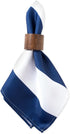 DII Cabana Stripe Outdoor Tabletop Collection, Water Resistant Napkin (Set of 6), Nautical Blue