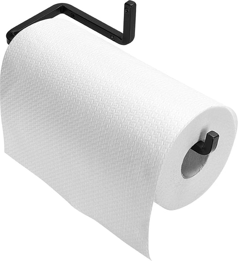 Wrought Iron Paper Towel Holder - Rustic Wall Mount Paper Towel Rack for Kitchen, Black, 12 x 4.7 x 2.5 Inches,