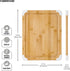 Farberware Nonslip Bamboo Cutting Board, 11x14 Inch with Juice Groove, White