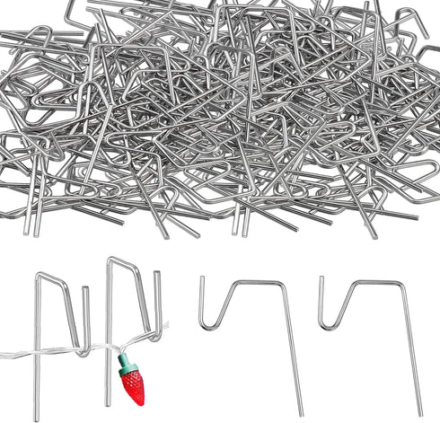 Yotako 60 Metal Gutter Hooks for Outdoor Christmas Lights, Weatherproof Holiday Light Clips