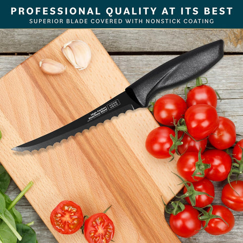 Home Hero 2 Pcs Tomato Knife with Sheath - High Carbon Stainless Steel Chopping Knife with Ergonomic Handle - Razor-Sharp Multi-Purpose Kitchen Knife for Chopping Vegetable and Cooking by Home Hero