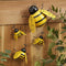 Yungeln Metal Wall Art, 4PCS Metal Bumble Bee Wall Decor, 3D Iron Bee Art Sculpture for Outdoor Home Garden
