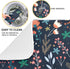 Dish Drying Mat for Kitchen Counter, Colorful Flowers Black Absorbent Drying Matt for Dishes Sink 16'' x 18''