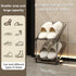 2 YYW Narrow Shoe Rack Vertical Shoes Rack for Entryway Corner Shoe Storage Organizer for Small Spaces Transparently