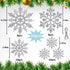 36 Pack Silver Snowflake Ornaments, Plastic Glitter Snow Flakes for Winter Christmas Tree Decorations, Size Varies