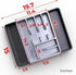 Mueller Flatware Kitchen Drawer Organizer, 19.7" x 15", Heavy-Duty Silverware Tray with 6 Compartments