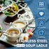 20 Piece Round Stainless Steel Soup Spoons, 6.7 Inch Bouillon Spoons