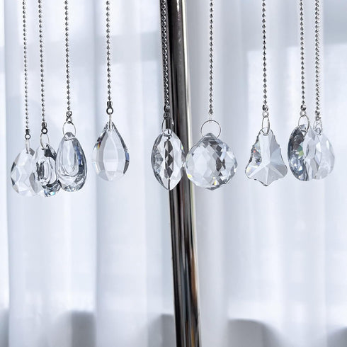 Pack 10 KANPURA of Clear Crystal Suncatcher Chandelier Lamp Lighting Drops Pendants,Hanging Glass Ball Prisms Window