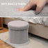 15" Round Storage Ottoman, Foldable Foot Stool with Hidden Storage&Folding Ottoman for Living Room Bedroom, Portable