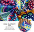 Set 4 18x14inch Waterproof Bar Stool Covers Rectangle of Boho Stretch Seat Cushion Covers for Backless Barstools