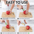 Zulay Kitchen Premium Apple Corer Tool - 2 Pack Black & Red, Ultra Sharp Stainless Steel, Easy to Use & Clean