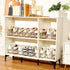 6 Pack Closet, 50% Closet Shoe Slots Organizer for Adjustable Shoe Stackers for a Pair of Shoes Shoe Rack Storage Shoe