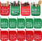 10 Pcs Christmas Pot Holders with Pocket, Heat Resistant Oven Mitts, Red & Green, for Kitchen Baking