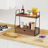 2-Tier Countertop Counter Bathroom Organizer with Drawer, Wood Organizer for Bathroom Decor, Sink Shelf for Vanity