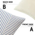 12x20 Inch, Pack 2 MIULEE Royal Blue and Beige Patchwork Farmhouse Pillow Covers of Striped Linen Decorative Modern
