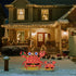 Set 2 2D Prsildan Outdoor Christmas Decorations - of LED Lighted Crab Yard Decor, Battery Operated Holiday Lawn Figures