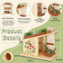 Pontuss Set, Modern Birdhouse Woodworking Kit, Natural Cedar Wooden Birdhouses for Outdoors with Paint Creative DIY