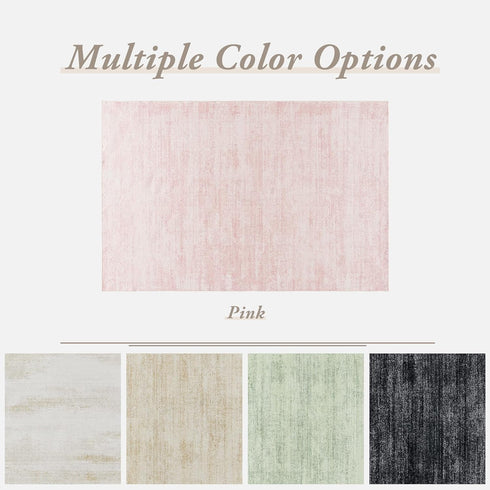 Small Rugs for Bedroom, Boho Abstract Modern Washable Non Slip Area Rug for Kitchen Entryway, Pink