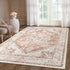 5x7 LIVEBOX Area Rugs for Living Room, Washable Nursery Orange Boho Rug Soft Non-Slip, Low-Pile Vintage Medallion