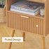 AWASEN Fluted Nightstand, Mid Century Modern Bedside Table with Storage Drawers, Wood Night Stand Bed Side Table