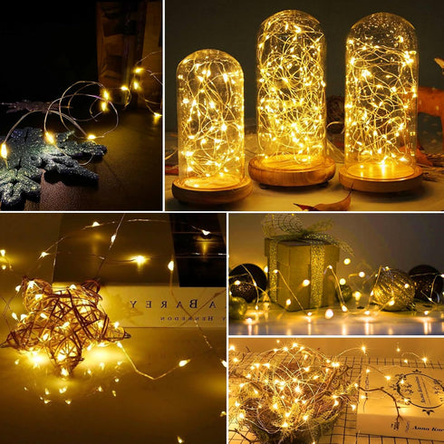 12 Pack 7 20 AIKEI Led Fairy Lights Battery Operated String Lights Waterproof Silver Wire Feet Led Firefly Starry Moon
