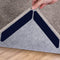 16 Pcs Rug Tape, Non Slip Adhesive Rug Stopper for Hardwood Floors and Tile, Dual Sided Washable Removable Holder
