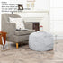 20x20x12 Inches Asuprui Fur Ottoman Stool Unstuffed Footstool Cover Floor Pouf Foot Rest No Filler Round Poof Seat