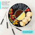 Kusini Electric Fondue Pot Set - Chocolate Fondue Kit with Temperature Control, Detachable Trays, 4 Roasting Forks
