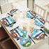 96 Set 24 gisgfim Pcs Transportation Plates and Napkins Party Supplies Car Tableware Bus Train Plane Ship Traffic Light