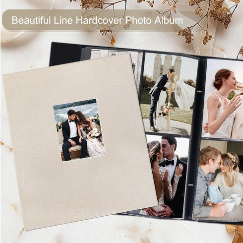 Artmag Fabric Photo Album 4x6, 400 Large Capacity Linen Album for Family Wedding, Holds 400 Vertical Photos