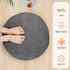 Yueyocici 20 15 Inches Pouf Ottoman Stuffed Round Modern Foam Filled Foot Rest Corduroy Poufs for Living Room Chair