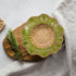 Ceramic Dish for Electric Oil Burner, Essential Oil Plate Holder, Home Decoration, Green