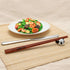 Cute Panda Chopsticks and Rest Gift Set, Reusable Wooden Chopsticks with Ceramic Holder for Wedding Presents