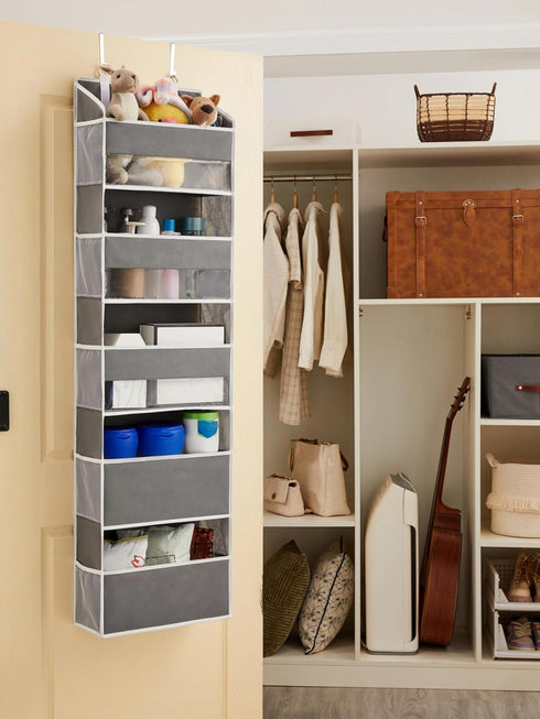 5 50lbs 10 Closet, 1pc) Tiers Over The Door Organizer Hanging - EXTRA THICK & HUGE CAPACITY, Side Mesh Pockets Over The