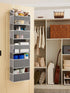 5 50lbs 10 Closet, 1pc) Tiers Over The Door Organizer Hanging - EXTRA THICK & HUGE CAPACITY, Side Mesh Pockets Over The
