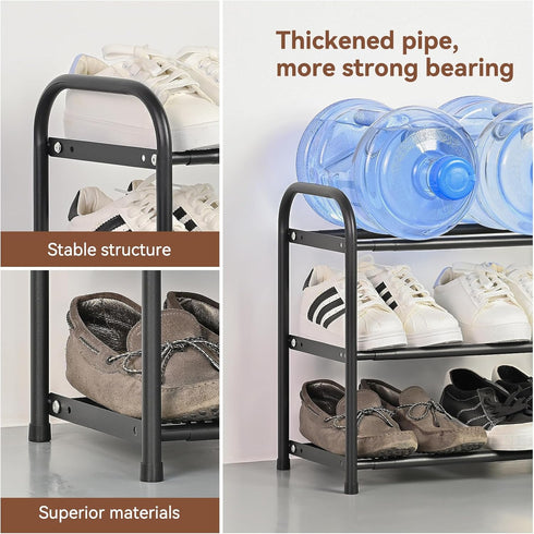 3 16 SUFAUY Tier Expandable Metal Shoe Rack Organizer for Pairs Shoes, Black