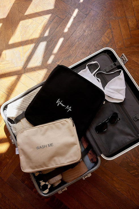Two-Sided Travel Laundry Bag/Packing Cube for Travel - NATURAL