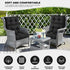 DANGHOOGY Outdoor/Indoor High Back Chair Cushion, Waterproof Outdoor Rocking Chair Cushion with Ties, Tufted
