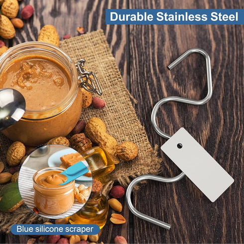 Wihteuy 2025 Peanut Butter Stirrer, Stainless Steel Peanut Butter Mixer Tool, Belongs To Professional Peanut Butter