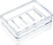 Youngever 4 Pack Soap Holders, Detachable Clear Bar Soap Dish for Shower, Sink Bathroom