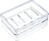 Youngever 4 Pack Soap Holders, Detachable Clear Bar Soap Dish for Shower, Sink Bathroom